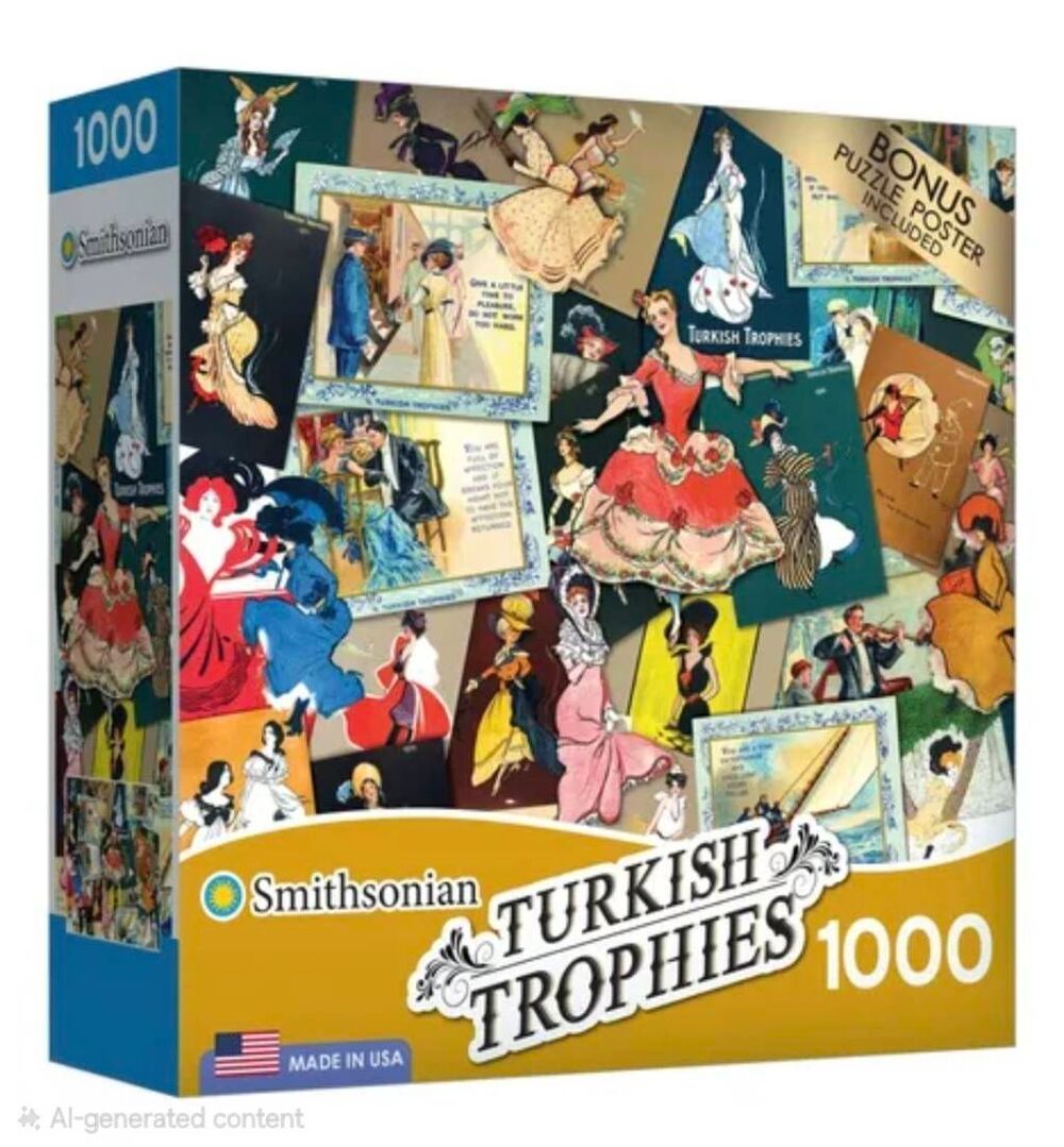 RoseArt Smithsonian Turkish Trophies 1000-Piece Jigsaw Puzzle – Brand New